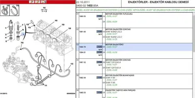 PSA 1984.79 Enjektor Meme C15 Di 19030289 LH0491 BFH5291 853639 ADZ95319 FBH6866 853669 9160431 853667 1987476907