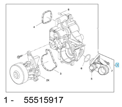 PSA 55515917 Su Pompasi - Kutuk 55515917 55516731 55484777 241469 980213 1334221 55515120 P3005