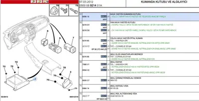PSA 6556.15 Airbag Beyni Xs 1143103509 655615 301718 191407272CX T86 830078 T78086 191407274DX 191407272AG 22437