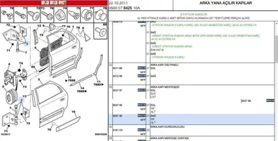 PSA 9037.90 Arka Kapi Mentese Al 1987477994 903790 43128 4745X4 KA93504 FBS18052 GVC4268 433121B 106224 24372708442