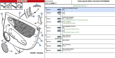 PSA 9308.AL Arka Kapi Dosemesi S 9308AL 9308AL 9308AL 9308AL 