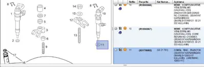PSA 93178683 Conta Enjektor Z19dtl Astra H 5821761 9467602680 45062025F F00ZM20001 93178683 9804220580 55565375 71769143 93198819 9456154380 3M5Q9E568CA