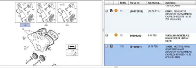 PSA 93188674 Triger Seti 93188674 KT1461 QBK337 636728 530014810 TBK112 9120501 93172354 5636385 636671