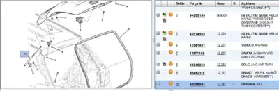 PSA 95095591 Bagaj Amortisoru Opel Mokka Chevrolet Trax 871024256 95095591 95095592 ZSJ00002 8114207 47090 2110556 95095593 95095594 ZS00002