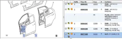 PSA 95371049 Kapi On Sag Mokka 95371049