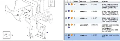 PSA 95442143 On Fren Hortumu Sag Opel Mokka 562585 95442143 95083147 4111625 92BHOP045 1987481938 PAL30426 LH6981 562518 515075 49381363