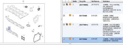 PSA 93179066 Egzoz Manifold Conta Z19dth 3102772900 93179066 93178708 73502761 55194028 849529 51965 433001 608127290 13117000