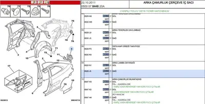 PSA 8526.J5 Rear Lıght Rest 8526J5