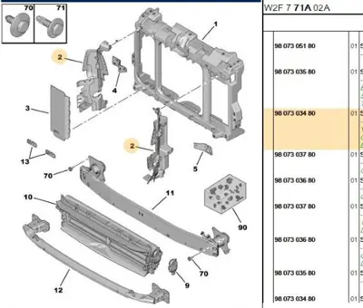 PSA 9807303480 Aır Bulkhead 9807303480