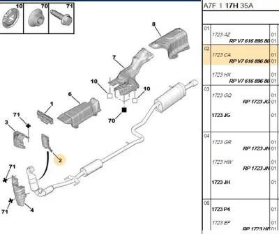 PSA V761689680 Isı Kalkna Sacı V761689680