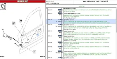 PSA 6559.44 On Kapı Tesısat Sol 6559.44