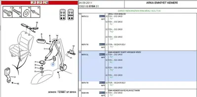 PSA 8978.CL Emnıyet Kemer Beynı (Os) 8978.CL