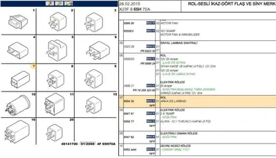 PSA 6554.33 Röle 655433