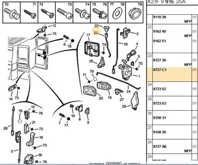 PSA 8727.C1 Kapı Kitleme Butonu 8727.C1