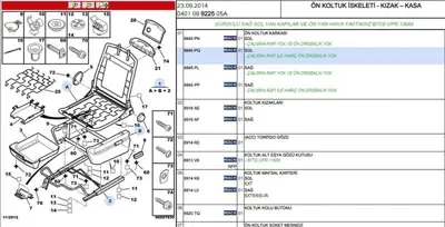 PSA 8845.PQ Koltuk İskeleti 8845.PQ