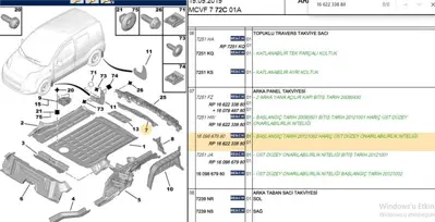 PSA 1662233880 Panel Takvıyesı : Arka 1662233880