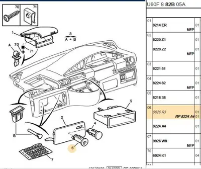 PSA 9926.R3 Yenı Kod 8224a4 9926.R3
