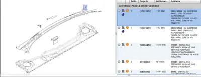 PSA 13323438 Ön Cam Su Deflantör Alt 104031 104252 13223952 13323438