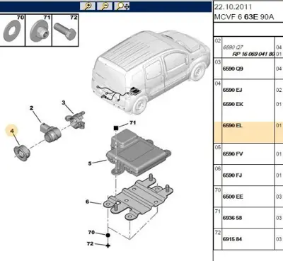 PSA 6590.EL Park Sensör Bağlantı Ayak 6590.EL