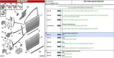 PSA 9365.Y4 On Kapı Ic Izolator Solc4 9365.Y4