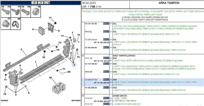 PSA 1608693780 Arka Tampon Kí?E Sa? Jr3 7410EA 1608693780 1618045880 735431530 1607246880 735524343 7410CL 3484059 6340E5 735639156
