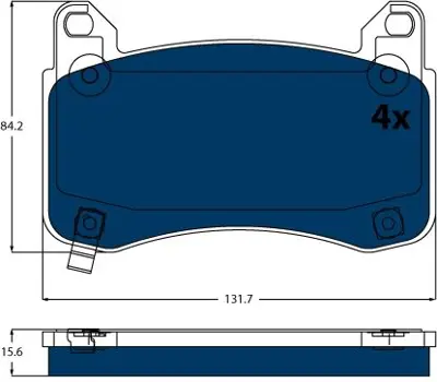 TRW GDB2555BTE Fren Balatasi On Electric Blue Tesla Model Y 19- 800824200A