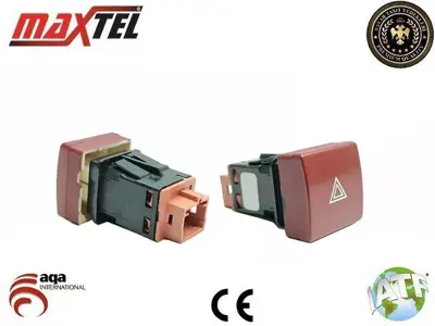 MAXTEL 16211427 Dörtlü Flaşör Anahtarı Peugeot Partner (B9) (08-) Tepee Cıtroen Berlıngo (B9) (08-) 3pın SHL70016 CHL70016GS 51078016 SHL700161 RECSHL700161 50182610 51078016OEM 6990L2 IEF720007 CHL70016
