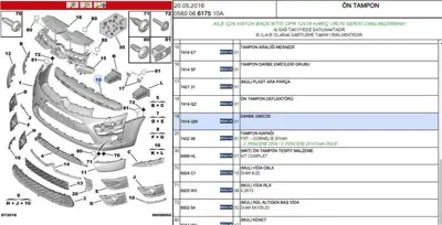PSA 7414.QW Ön Tampon İç Plastik 7414QW