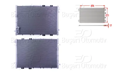WISCO 3143315-00 Klima Radyatoru 656x271x17 3143315-00