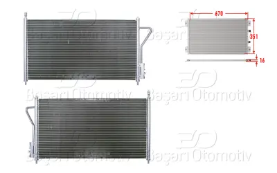 WISCO 3143005-00 Klima Radyatoru 670x351x16 3143005-00