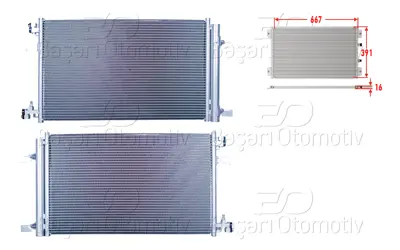 WISCO 2143107-00 Klima Radyatoru 667x391x16 2143107-00