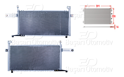 WISCO 3143082-00 Klima Radyatoru 591x290x16 3143082-00