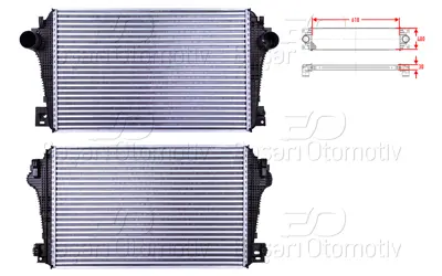 WISCO 1114155-00 Turbo Radyatoru (Intercooler) 618x400x30 1114155-00