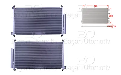 WISCO 3143380-00 Klima Radyatoru 705x380x16 3143380-00