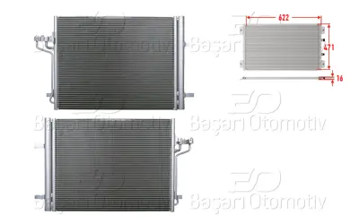 WISCO 3143143-00 Klima Radyatoru 622x471x16 3143143-00