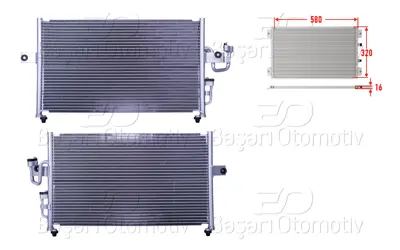 WISCO 3143302-00 Klima Radyatoru 580x320x16 3143302-00