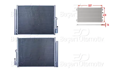 WISCO 2143064-00 Klima Radyatoru 537x410x16 2143064-00