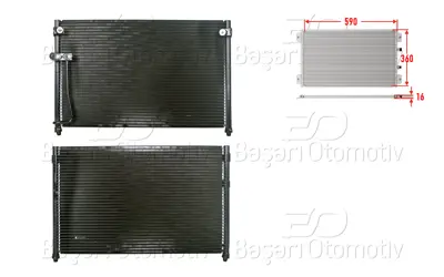 WISCO 3143168-00 Klima Radyatoru 590x360x16 3143168-00