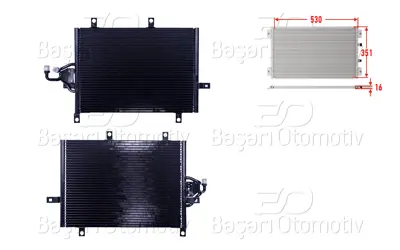 WISCO 3143370-00 Klima Radyatoru 530x351x16 3143370-00