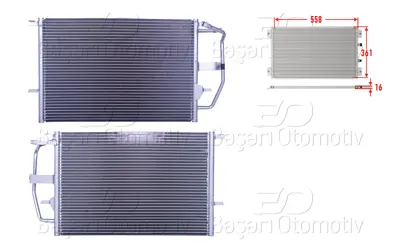 WISCO 3143285-00 Klima Radyatoru 558x361x16 3143285-00