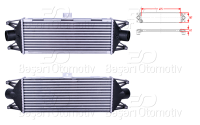 WISCO 3113806-00 Turbo Radyatoru (Intercooler) 475x187x62 3113806-00