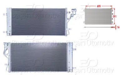 WISCO 3143407-00 Klima Radyatoru 605x291x16 3143407-00