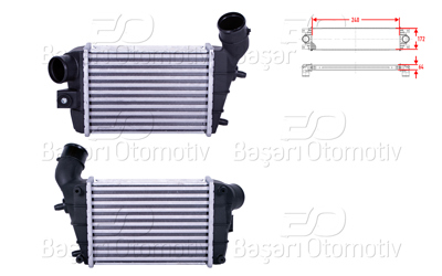 WISCO 3113944-00 Turbo Radyatoru (Intercooler) 240x172x64 3113944-00
