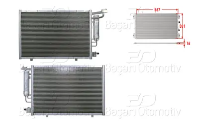 WISCO 3143286-00 Klima Radyatoru 567x381x16 3143286-00