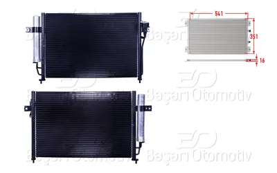 WISCO 3143470-00 Klima Radyatoru 541x351x16 3143470-00