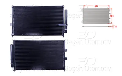 WISCO 3143461-00 Klima Radyatoru 667x381x16 3143461-00
