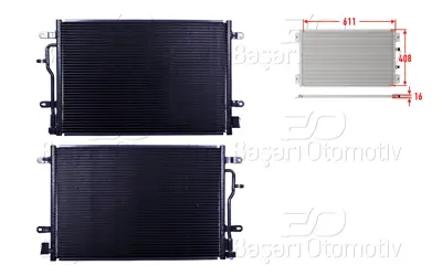 WISCO 1143067-00 Klima Radyatoru 611x408x16 1143067-00