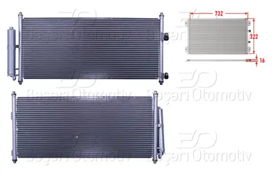 WISCO 3143345-00 Klima Radyatoru 732x322x16 3143345-00