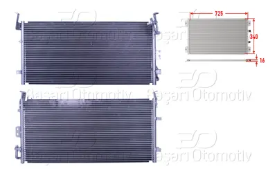 WISCO 3143307-00 Klima Radyatoru 725x340x16 3143307-00