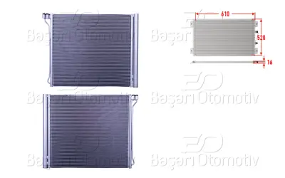 WISCO 3143776-00 Klima Radyatoru 610x520x16 3143776-00